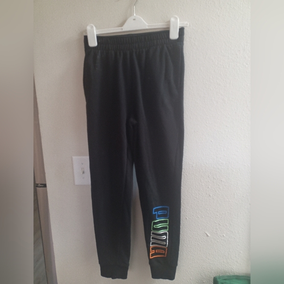 Puma Black and Blue Joggers with Elastic Waistband - Picture 1 of 4